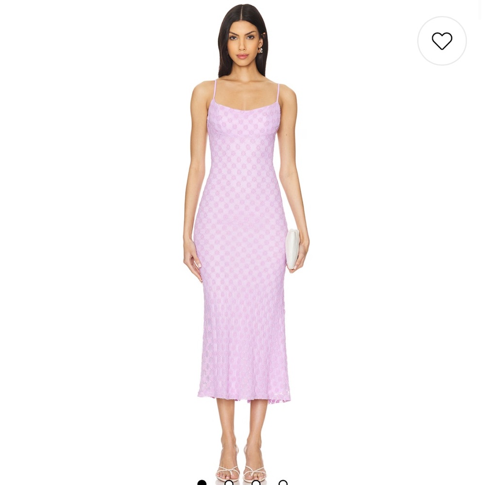 BARDOT Adoni Mesh Midi Dress Lilac